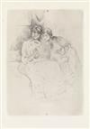 BERTHE MORISOT Two drypoints.